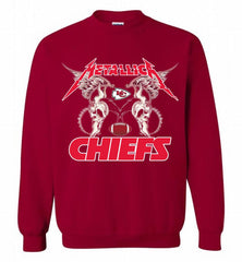 Metallica Kansas City Chiefs Logo Crewneck Sweatshirt - zezetee