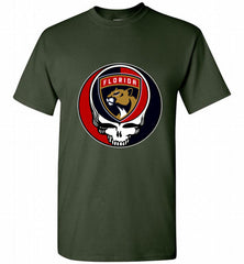 NHL TEAM FLORIDA PANTHERS X GRATEFUL DEAD LOGO BAND Shirt - zezetee