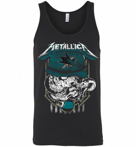 Metallica Skull Snake San Jose Sharks Tank - zezetee