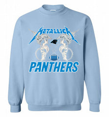 Metallica Carolina Panthers Logo Crewneck Sweatshirt - zezetee