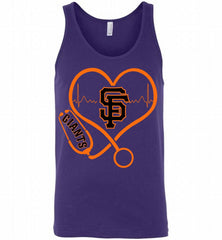 Nurse Heartbeat San Francisco Giants Tank - zezetee