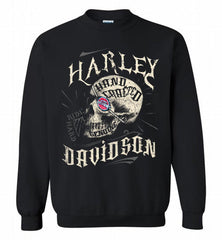 HARLEY DAVIDSON SKULL Detroit Pistons Crewneck Sweatshirt - zezetee