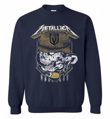 Metallica Skull Snake Vegas Golden Knights Crewneck Sweatshirt - zezetee