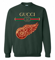 Gucci Detroit Red Wings Logo Crewneck Sweatshirt - zezetee
