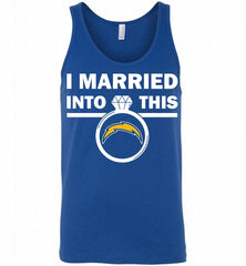 I MARRIED INTO THIS NFL Los Angeles Chargers Fans Gift Tank - zezetee