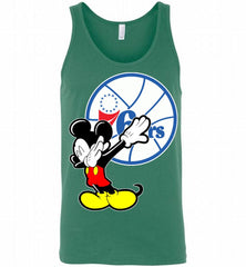 Disney Mickey Mouse Dabbing Philadelphia 76ers Tank - zezetee