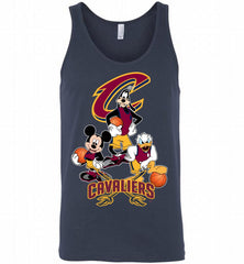 Mickey Goofy Donald Loves Cleveland Cavaliers Basketball Fans Tank - zezetee