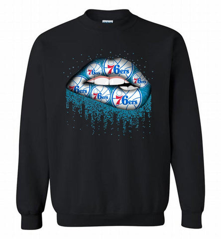 Lip Philadelphia 76ers Crewneck Sweatshirt - zezetee