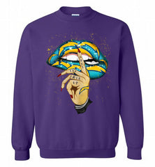 NFL Chargers Lip Shut The Fuck Up Crewneck Sweatshirt - zezetee