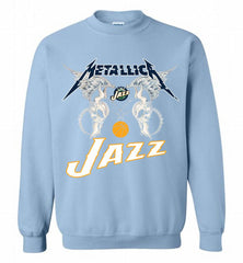 Metallica Utah Jazz Logo Crewneck Sweatshirt - zezetee