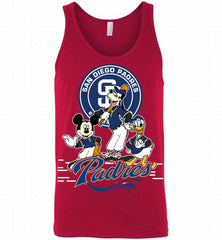 Mickey Goofy Donald San Diego Padres Teams Tank - zezetee