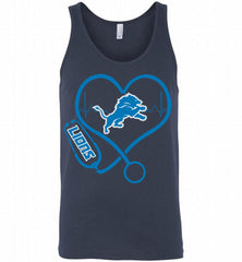 Nurse Heartbeat Detroit Lions Tank - zezetee