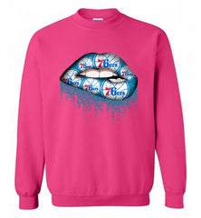 Lip Philadelphia 76ers Crewneck Sweatshirt - zezetee