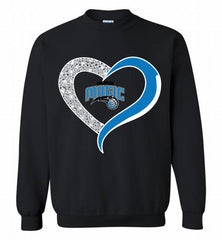 Orlando Magic In Diamond Heart Crewneck Sweatshirt - zezetee