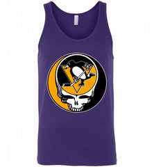 NHL TEAM PITTSBURGH PENGUINS X GRATEFUL DEAD LOGO BAND Tank - zezetee