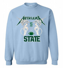 Metallica Michigan State Logo Crewneck Sweatshirt - zezetee