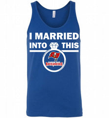 I MARRIED INTO THIS NFL Tampa Bay Buccaneers Fans Gift Tank - zezetee