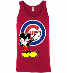 Disney Mickey Mouse Dabbing Chicago Cubs Tank - zezetee