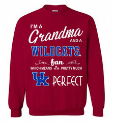 I'M A Grandma And A Kentucky Wildcats Fan Crewneck Sweatshirt - zezetee