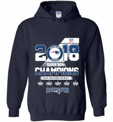 2018 SUPER BOWL CHAMPIONS NEW ENGLAND PATRIOTS Hoodie - zezetee