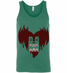 My heart is burning for Notre Dame Tank - zezetee