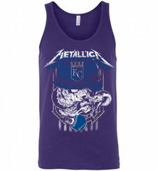 Metallica Skull Kansas City Royals Logo Tank - zezetee