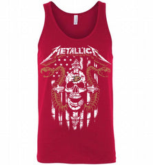 Metallica Snake Skull Anaheim Ducks Logo Tank - zezetee