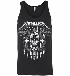 Metallica Snake Skull Oakland Raiders Logo Tank