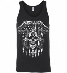 Metallica Snake Skull Oakland Raiders Logo Tank - zezetee