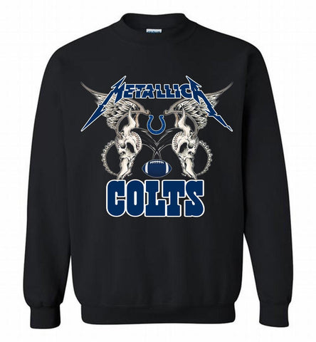Metallica Indianapolis Colts Logo Crewneck Sweatshirt - zezetee