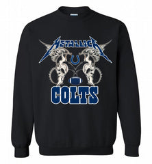 Metallica Indianapolis Colts Logo Crewneck Sweatshirt - zezetee