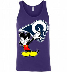 Disney Mickey Mouse Dabbing Los Angeles Rams Tank - zezetee