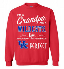 I'M A Grandpa And A Kentucky Wildcats Fan Crewneck Sweatshirt - zezetee