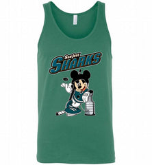 MICKEY SAN JOSE SHARKS WITH THE STANLEY CUP HOCKEY NHL Tank - zezetee