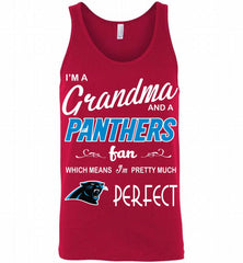 I'M A Grandma And A Carolina Panthers Fans I'm Pretty Much Perfect Tank - zezetee