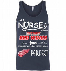 I'M A Nurse And A Detroit Red Wings Fans Gift Tank - zezetee