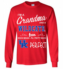 I'M A Grandma And A Kentucky Wildcats Fan Gildan Long Shirt - zezetee