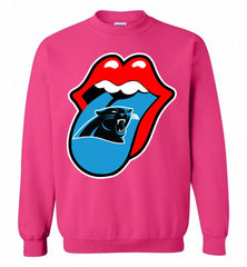Carolina Panthers  x The Rolling Stones Logo Crewneck Sweatshirt - zezetee