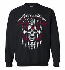 Metallica Snake Skull Miami Heat Logo Crewneck Sweatshirt - zezetee