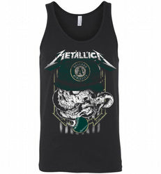 Metallica Skull Oakland Athletics Logo Tank