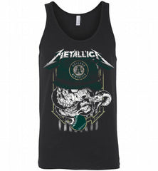Metallica Skull Oakland Athletics Logo Tank - zezetee