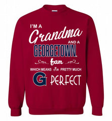 I'M A Grandma And A Georgetown Hoyas Fan Crewneck Sweatshirt - zezetee