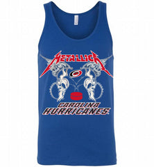 Metallica Carolina Hurricanes Logo Tank - zezetee