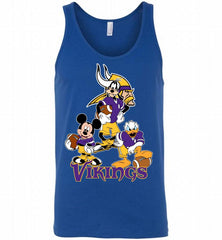 Mickey Goofy Donald Disney Minnesota Vikings Football Gift Tank - zezetee
