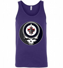 NHL TEAM WINNIPEG JETS X GRATEFUL DEAD LOGO BAND Tank - zezetee