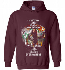 AQUAMAN I WILL DRINK CROWN ROYAL HERE THERE I WILL DRINK CROWN ROYAL EVERYWHERE Hoodie - zezetee