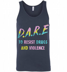 DARE TO RESIST DRUGS AND VIOLENCE COLORFUL Tank - zezetee