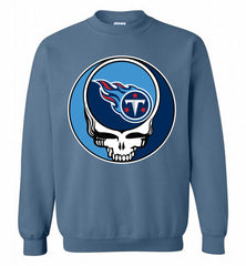 Tennessee Titans Grateful Dead Logo Band Crewneck Sweatshirt - zezetee