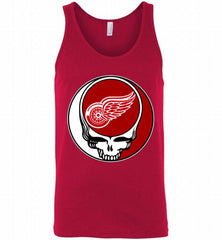 NHL TEAM DETROIT RED WINGS X GRATEFUL DEAD LOGO BAND Tank - zezetee