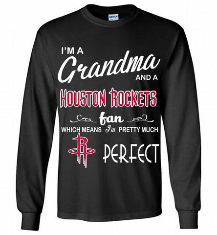 I'M A Grandma And A Houston Rockets Fans Perfect Gildan Long Shirt - zezetee